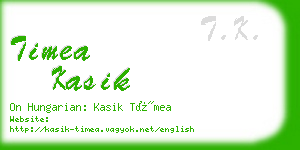 timea kasik business card